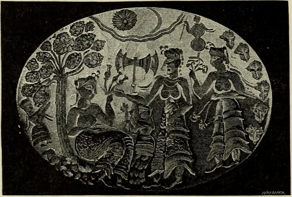 An illustration from Mycenae : a narrative of researches and discoveries at Mycenae and Tiryns, 1878, leaf 442