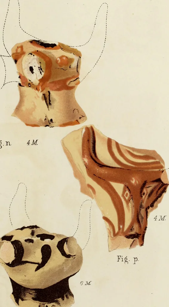 An illustration from Mycenae : a narrative of researches and discoveries at Mycenae and Tiryns, 1878, leaf 479