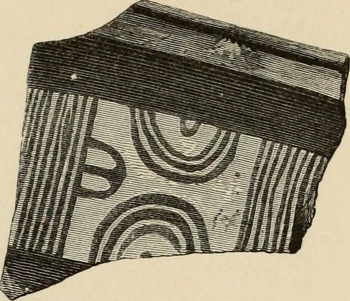An illustration from Mycenae : a narrative of researches and discoveries at Mycenae and Tiryns, 1878, leaf 493