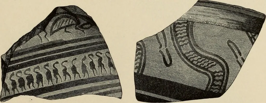An illustration from Mycenae : a narrative of researches and discoveries at Mycenae and Tiryns, 1878, leaf 505