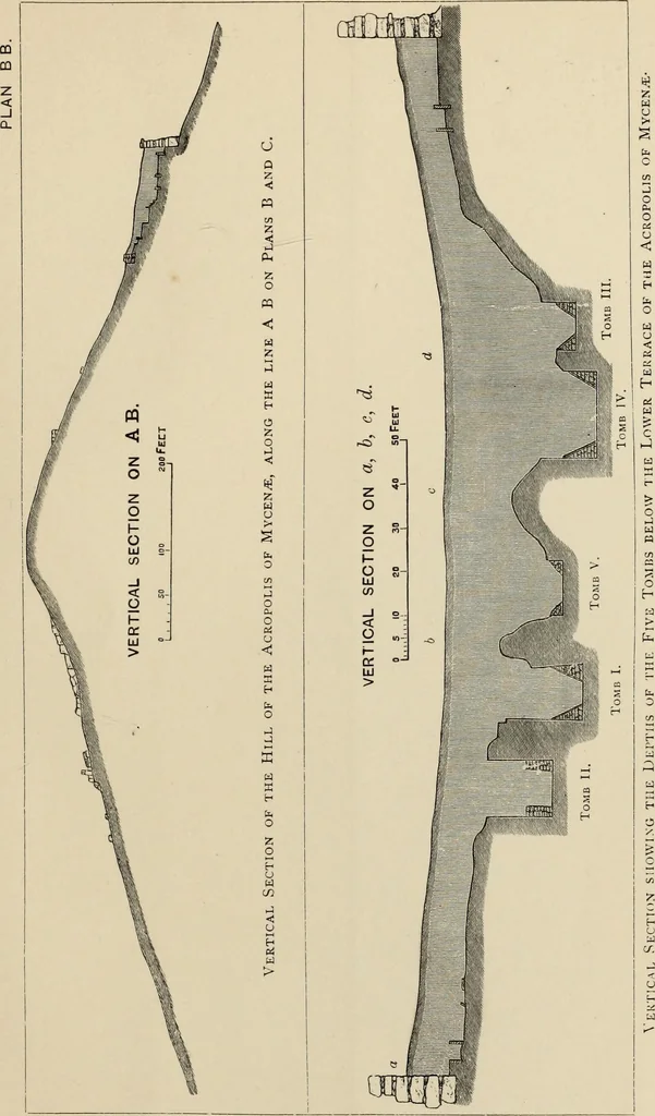 An illustration from Mycenae : a narrative of researches and discoveries at Mycenae and Tiryns, 1878, leaf 513