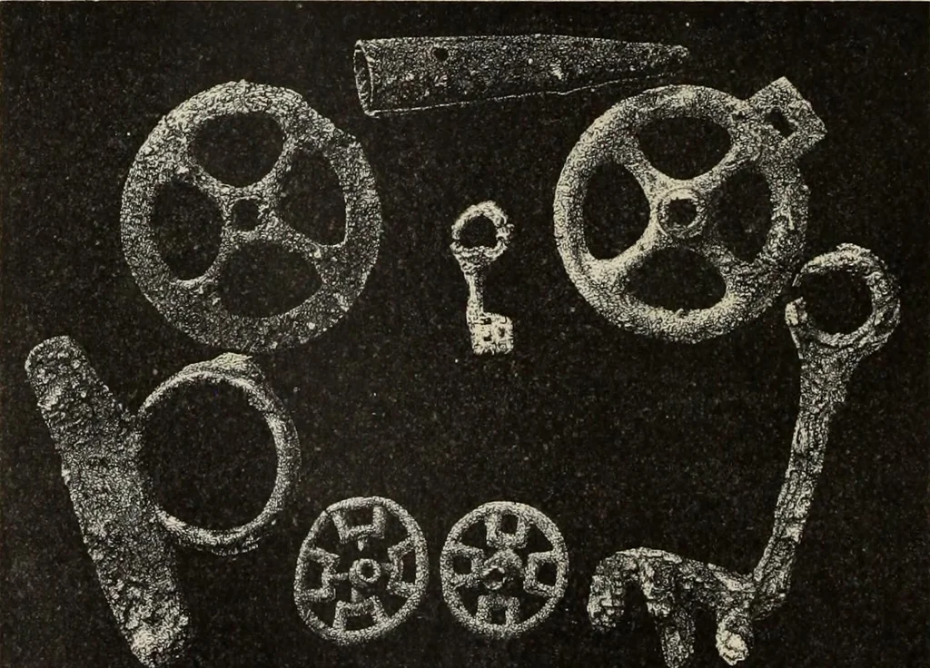 An illustration from Mycen©Œ : a narrative of researches and discoveries at Mycen©Œ and Tiryns, 1878, leaf 159