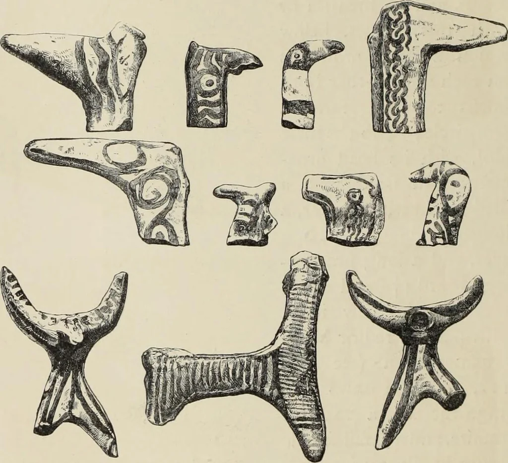 An illustration from Mycen©Œ : a narrative of researches and discoveries at Mycen©Œ and Tiryns, 1878, leaf 191