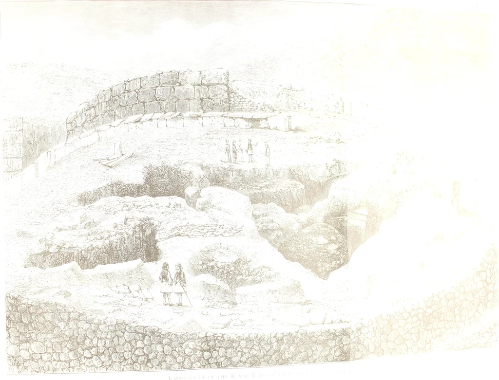 An illustration from Mycen©Œ : a narrative of researches and discoveries at Mycen©Œ and Tiryns, 1878, leaf 210