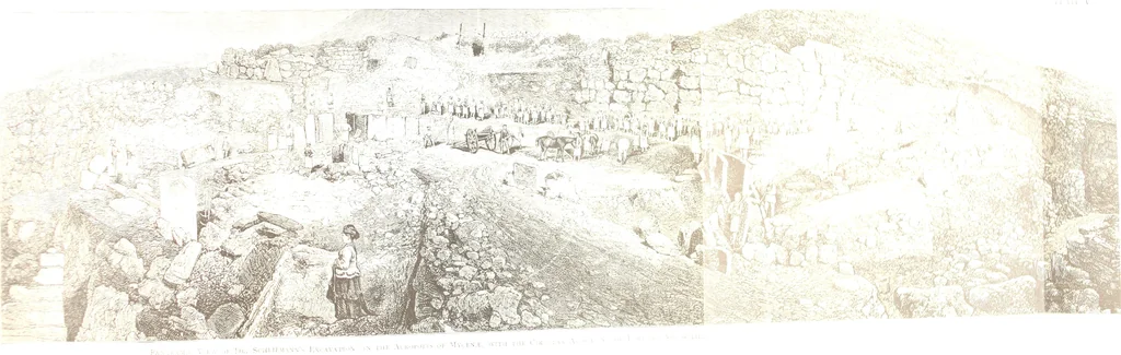 An illustration from Mycen©Œ : a narrative of researches and discoveries at Mycen©Œ and Tiryns, 1878, leaf 236