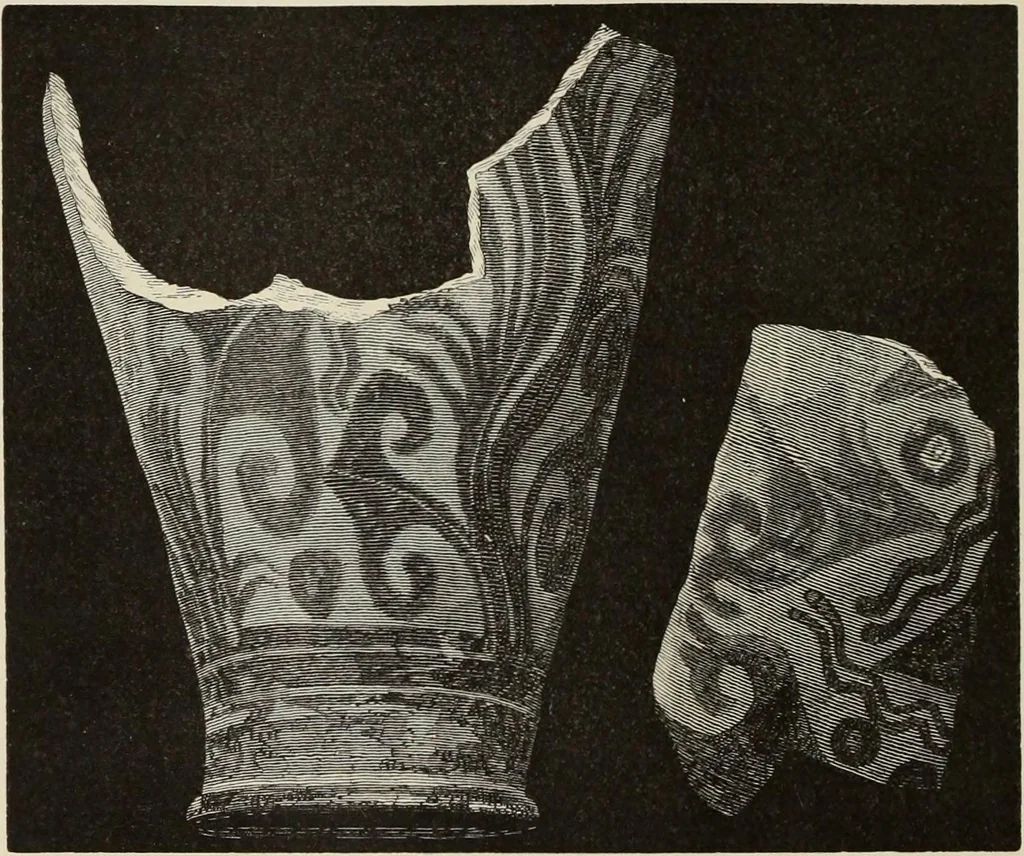 An illustration from Mycen©Œ : a narrative of researches and discoveries at Mycen©Œ and Tiryns, 1878, leaf 249