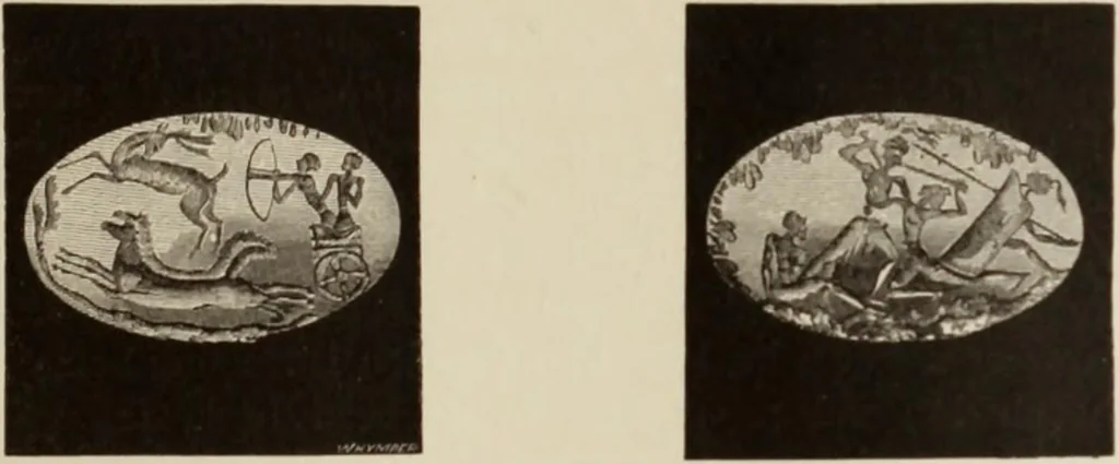 An illustration from Mycen©Œ : a narrative of researches and discoveries at Mycen©Œ and Tiryns, 1878, leaf 312