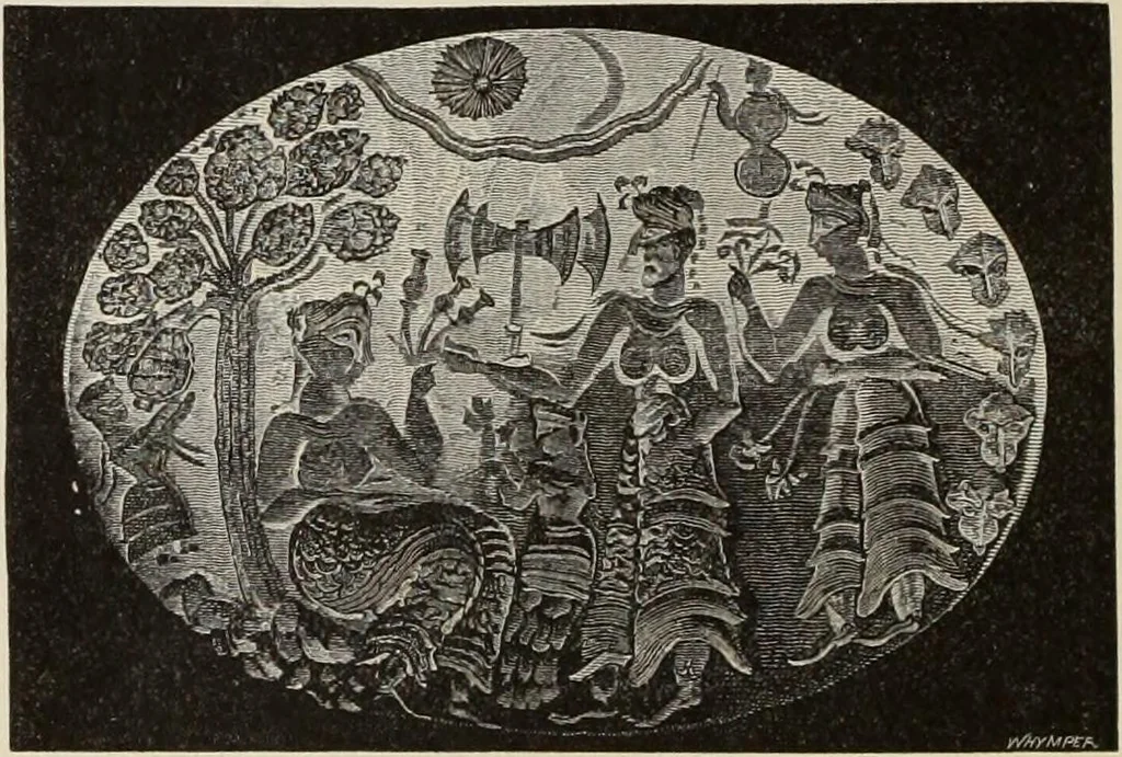 An illustration from Mycen©Œ : a narrative of researches and discoveries at Mycen©Œ and Tiryns, 1878, leaf 443