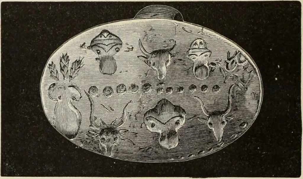 An illustration from Mycen©Œ : a narrative of researches and discoveries at Mycen©Œ and Tiryns, 1878, leaf 449