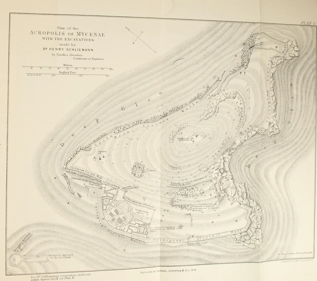 An illustration from Mycen©Œ : a narrative of researches and discoveries at Mycen©Œ and Tiryns, 1878, leaf 516
