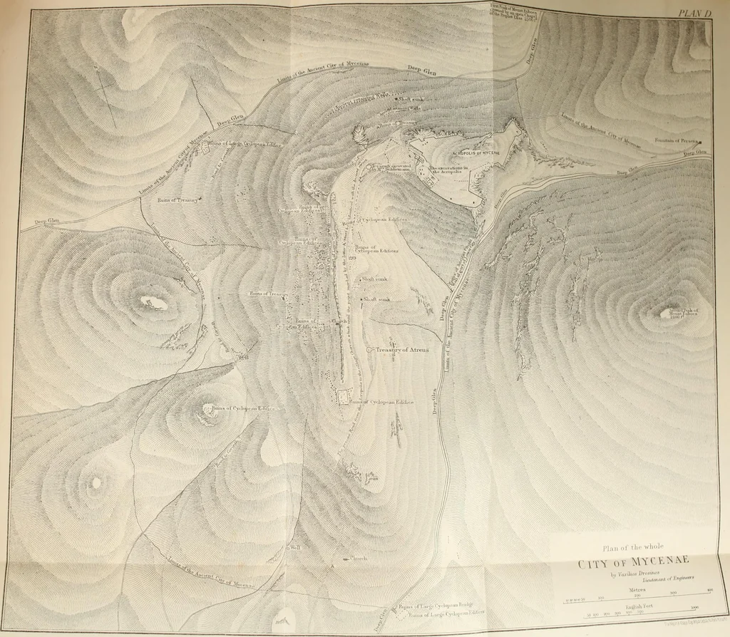 An illustration from Mycen©Œ : a narrative of researches and discoveries at Mycen©Œ and Tiryns, 1878, leaf 520