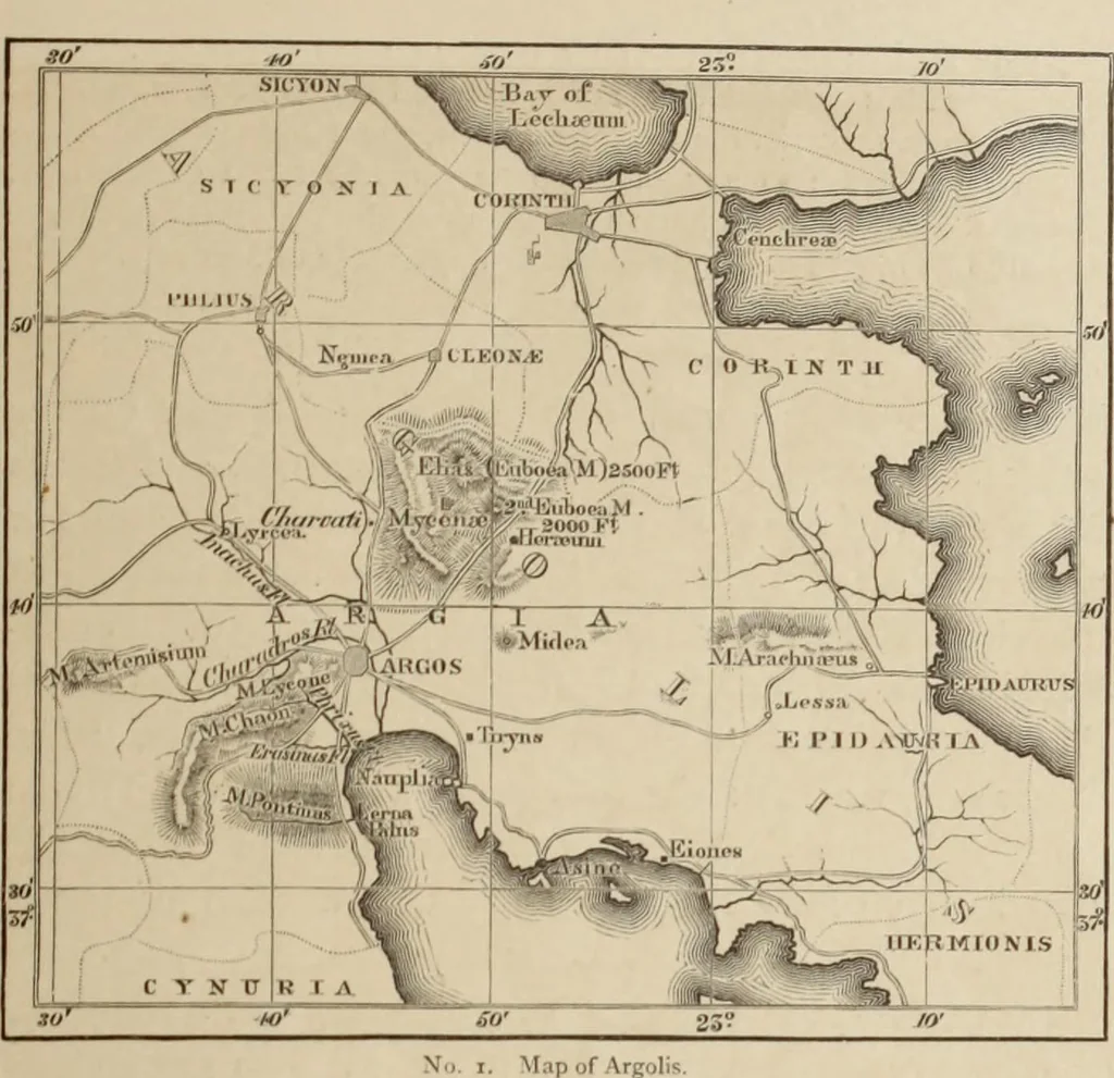 An illustration from Mycen©Œ : a narrative of researches and discoveries at Mycen©Œ and Tiryns, 1878, leaf 80