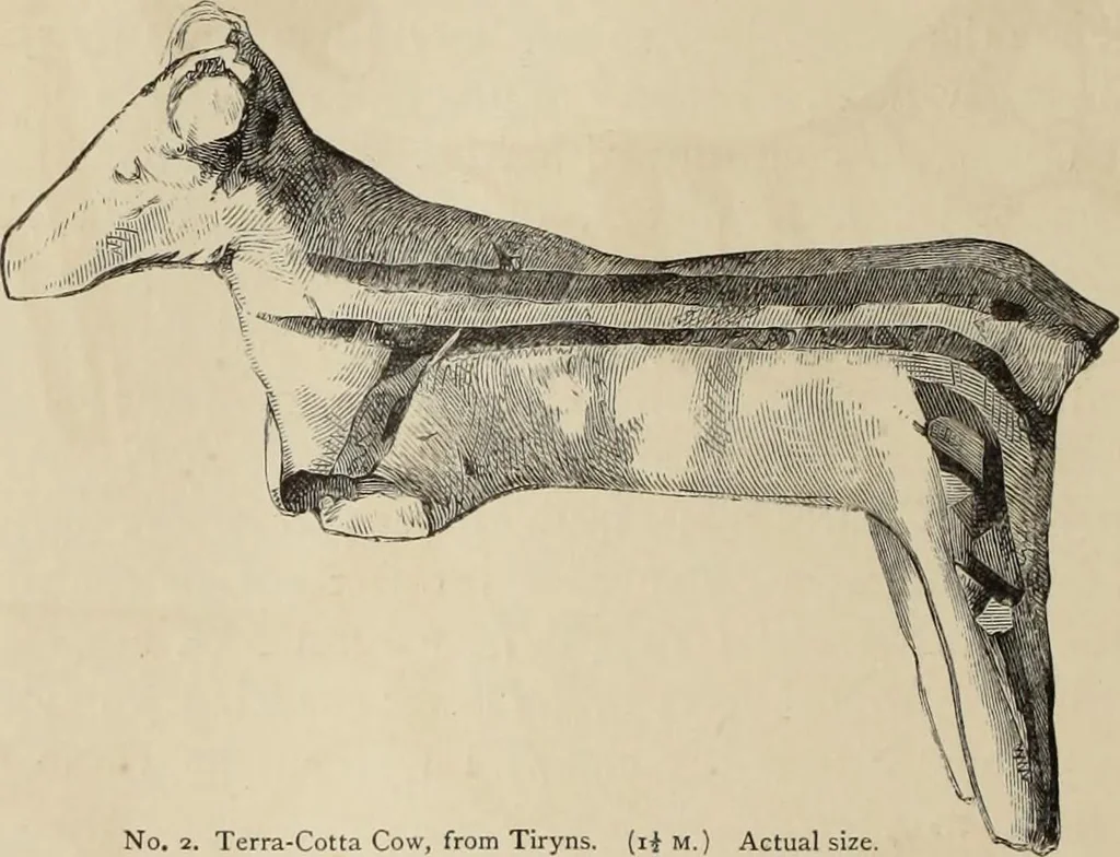 An illustration from Mycen©Œ : a narrative of researches and discoveries at Mycen©Œ and Tiryns, 1878, leaf 89