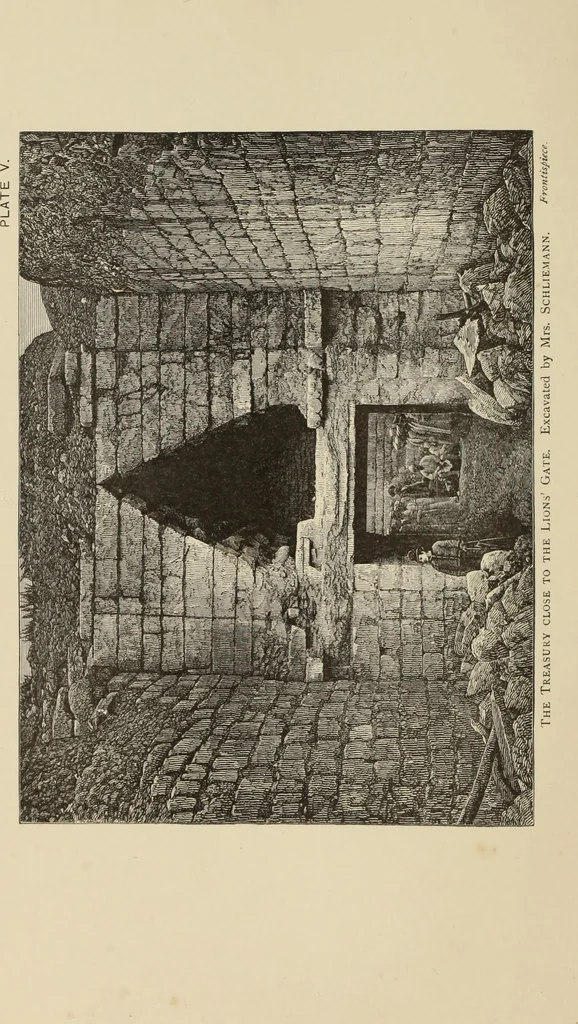 An illustration from Mycen©Œ : a narrative of researches and discoveries at Mycen©Œ and Tiryns, 1878, leaf 9