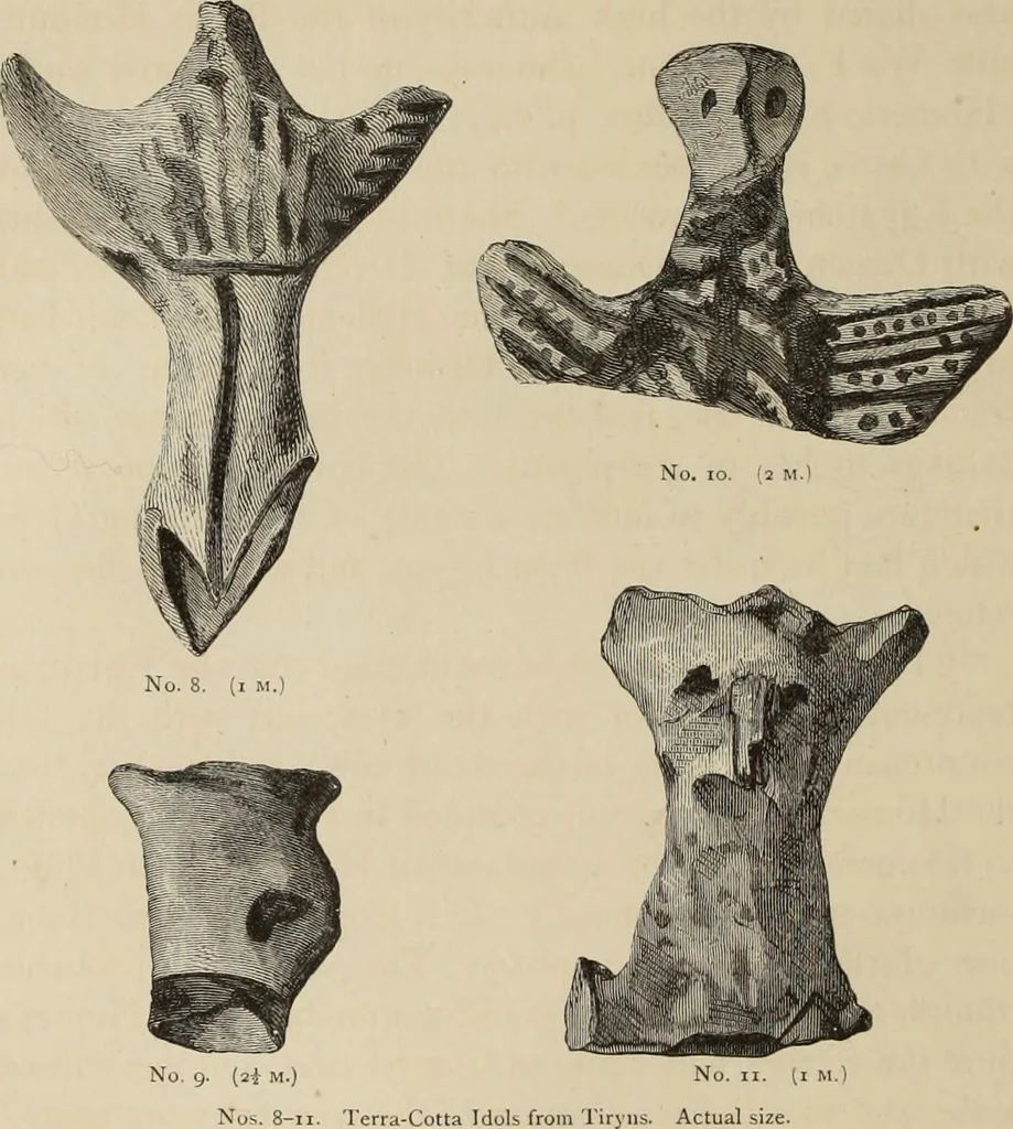 An illustration from Mycen©Œ : a narrative of researches and discoveries at Mycen©Œ and Tiryns, 1878, leaf 91