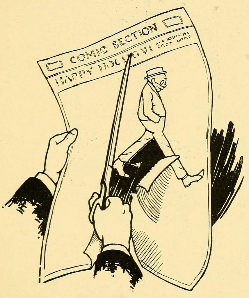 An illustration from My chums in caricature, a burlesque gallery, 1909, leaf 15
