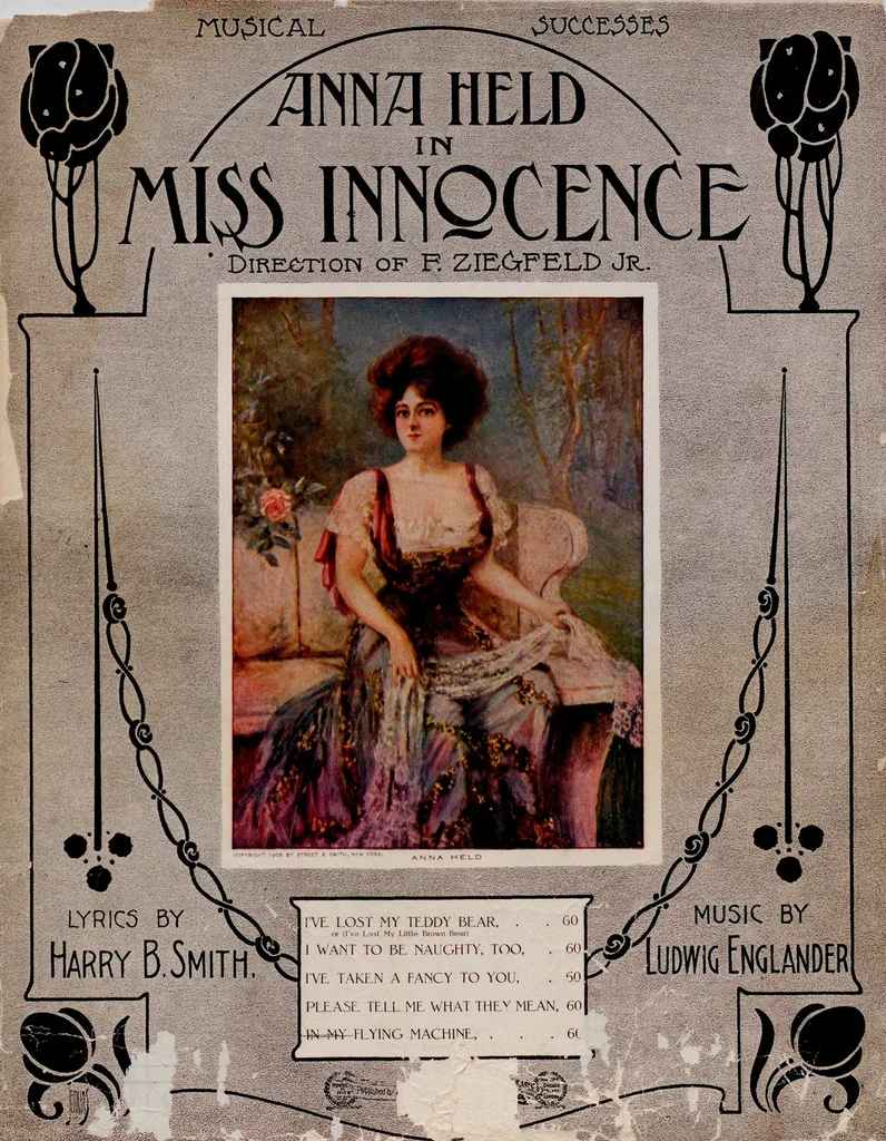 An illustration from In my flying machine, 1908, leaf 1