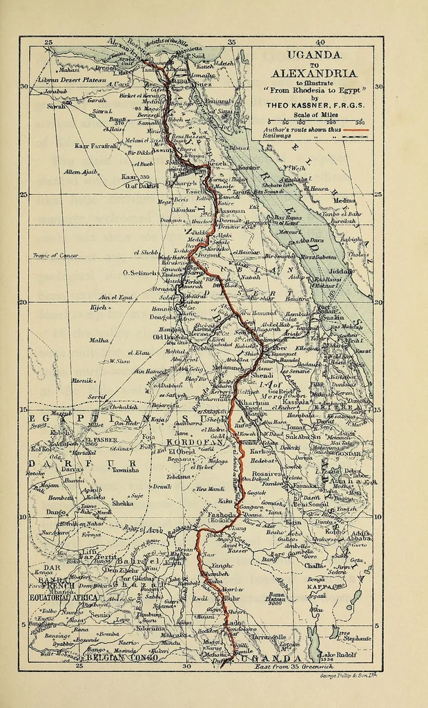 An illustration from My journey from Rhodesia to Egypt : including an ascent of Ruwenzori and a short account of the route from Cape Town to Broken Hill and Lado to Alexandria, 1911, leaf 341