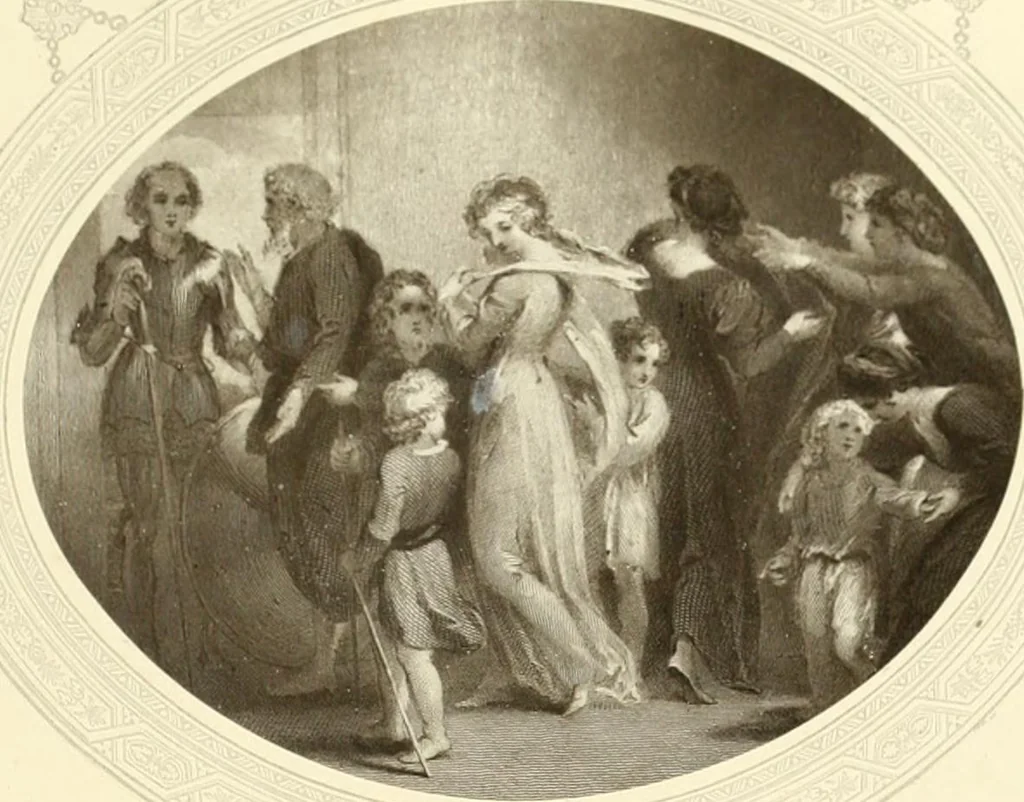 An illustration from My lady's cabinet, decorated with drawings and miniatures, 1873, leaf 104