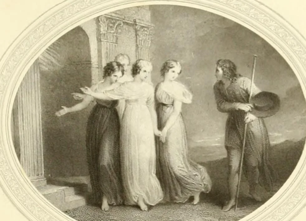 An illustration from My lady's cabinet, decorated with drawings and miniatures, 1873, leaf 12