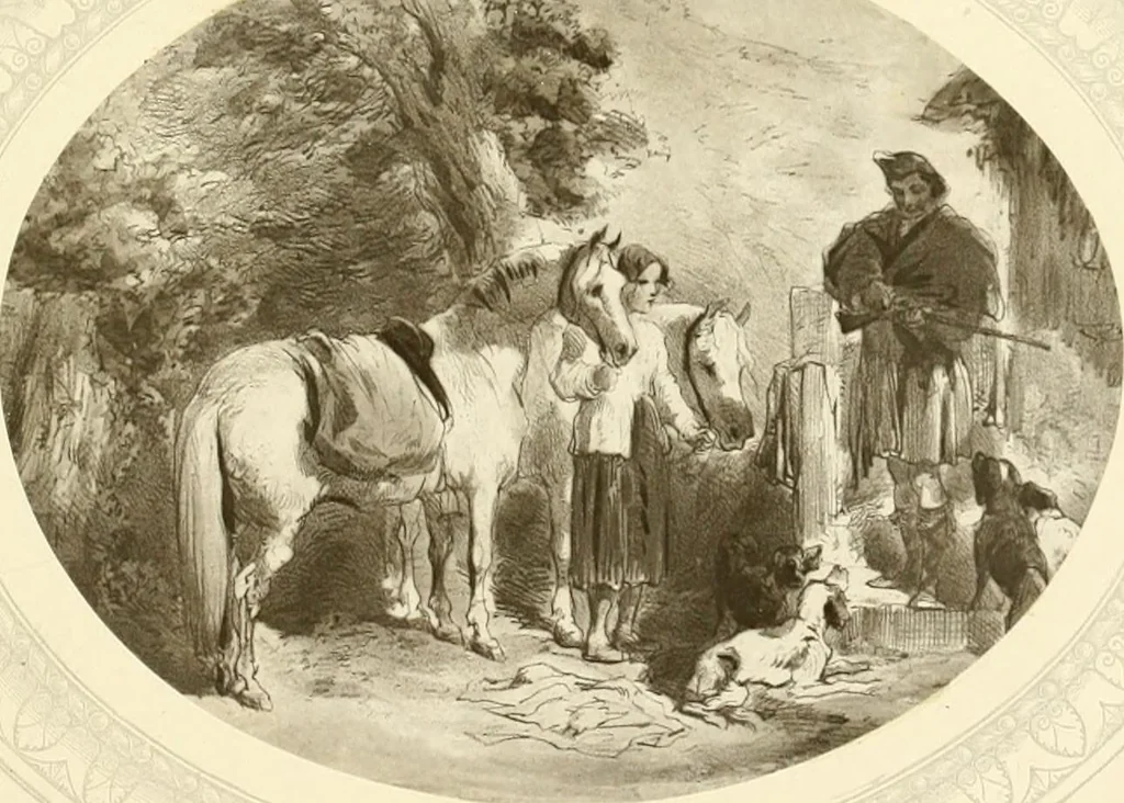 An illustration from My lady's cabinet, decorated with drawings and miniatures, 1873, leaf 16
