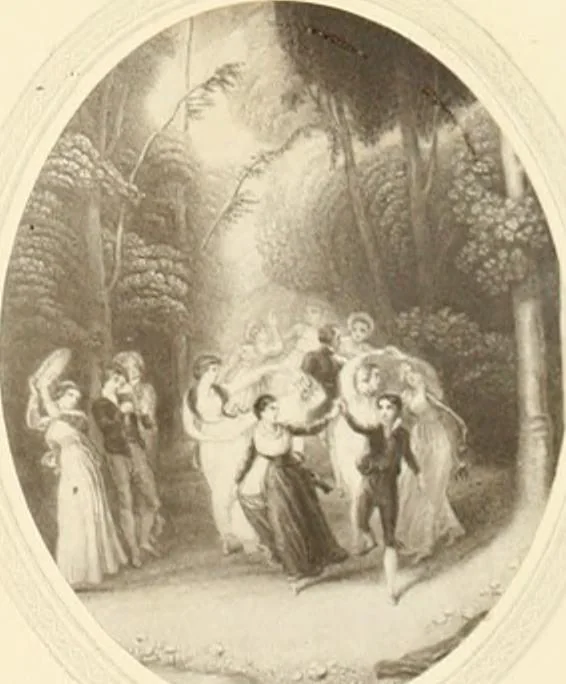 An illustration from My lady's cabinet, decorated with drawings and miniatures, 1873, leaf 44