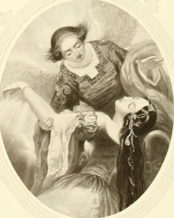 An illustration from My lady's cabinet, decorated with drawings and miniatures, 1873, leaf 52