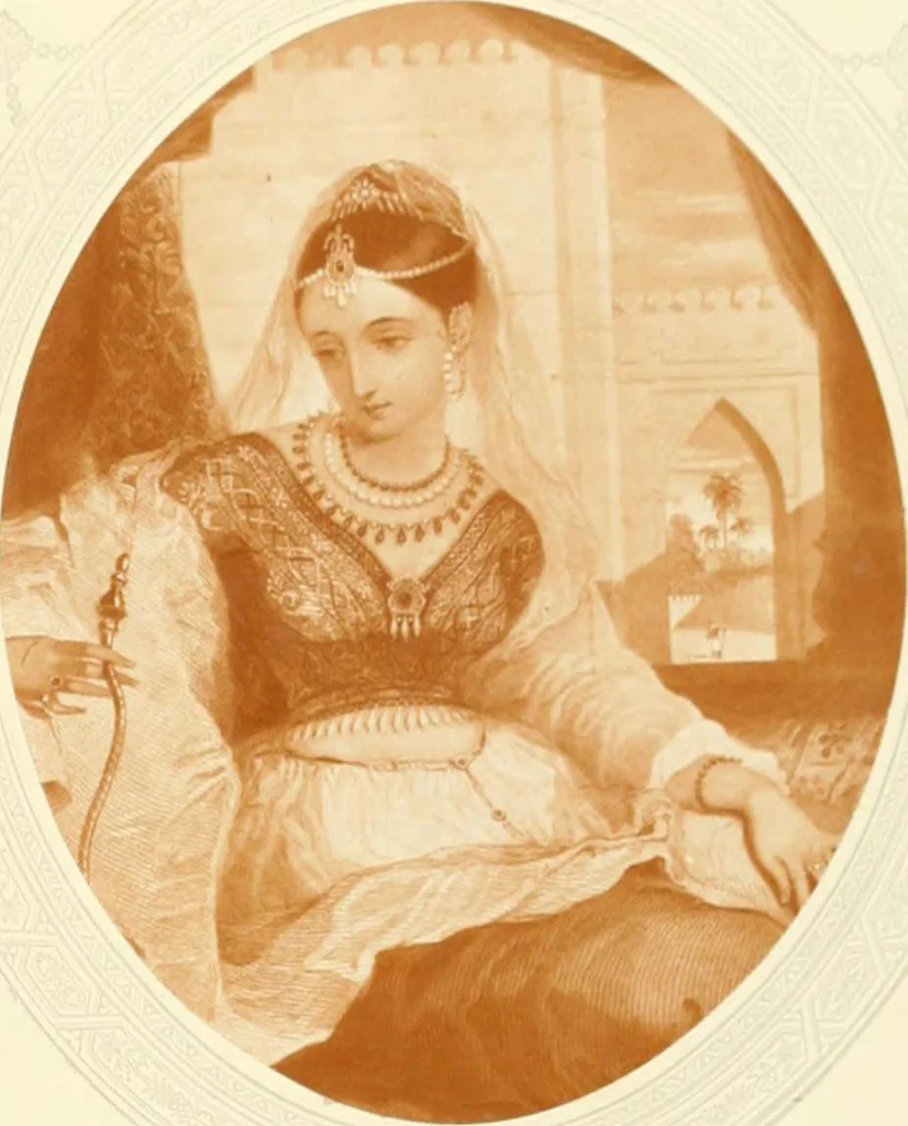 An illustration from My lady's cabinet, decorated with drawings and miniatures, 1873, leaf 64