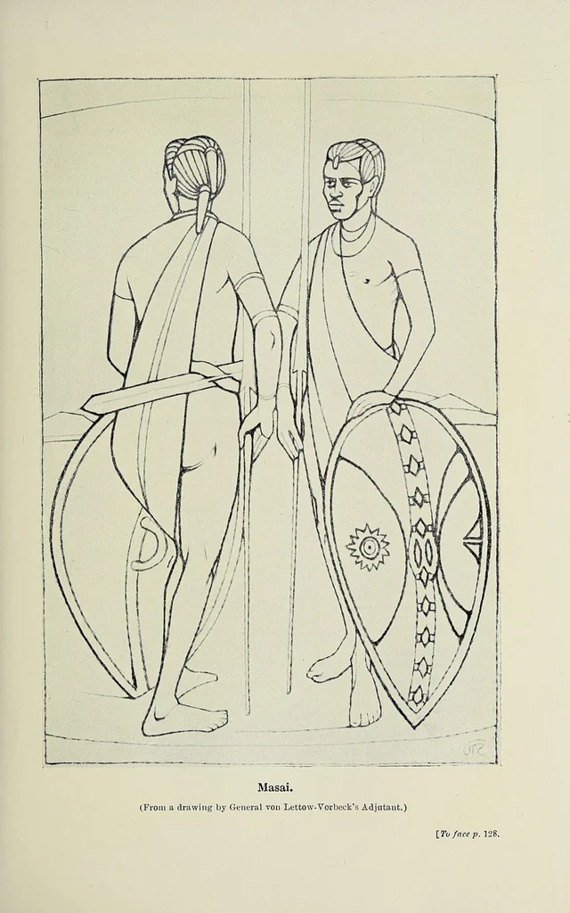 An illustration from My reminiscences of East Africa, 1920, leaf 155