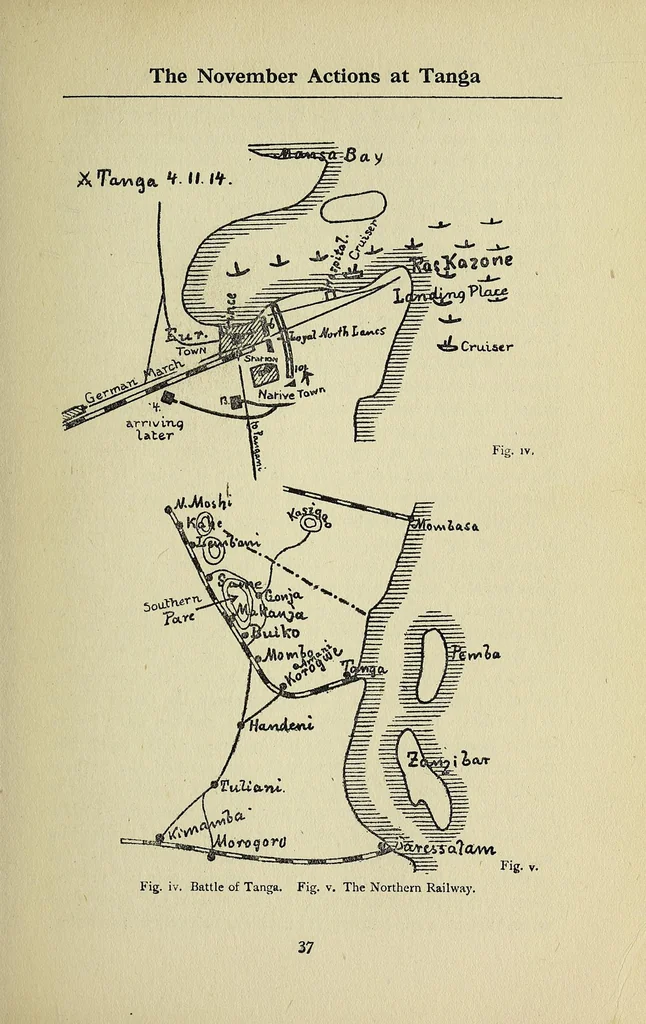 An illustration from My reminiscences of East Africa, 1920, leaf 61