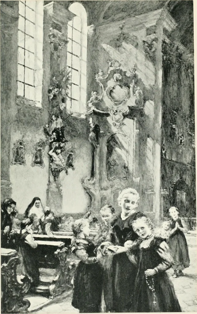 An illustration from My school and my gospel, 1908, leaf 136
