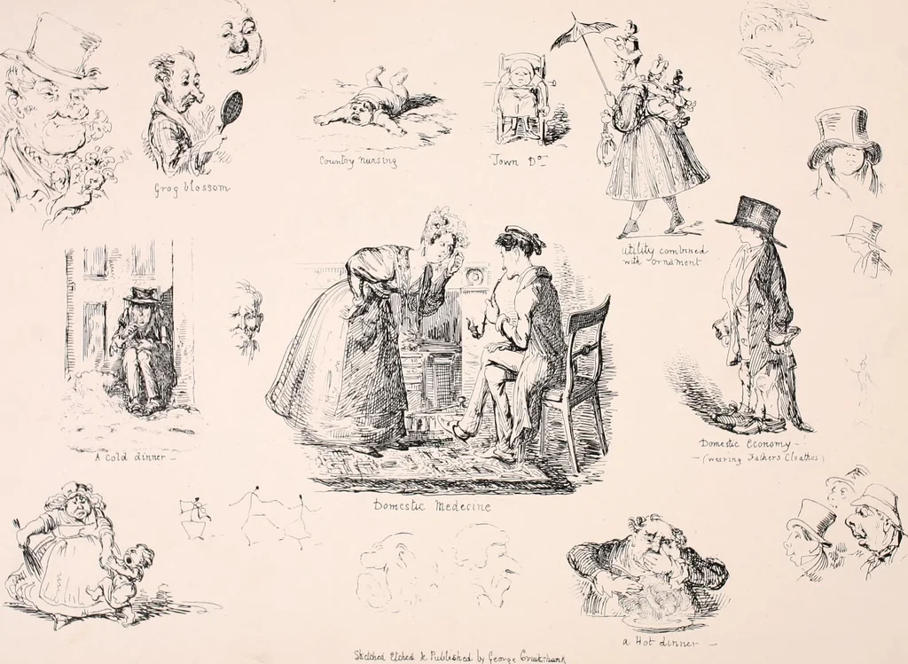 An illustration from My sketchbook : v. 1 Pentonville, 1834, leaf 14