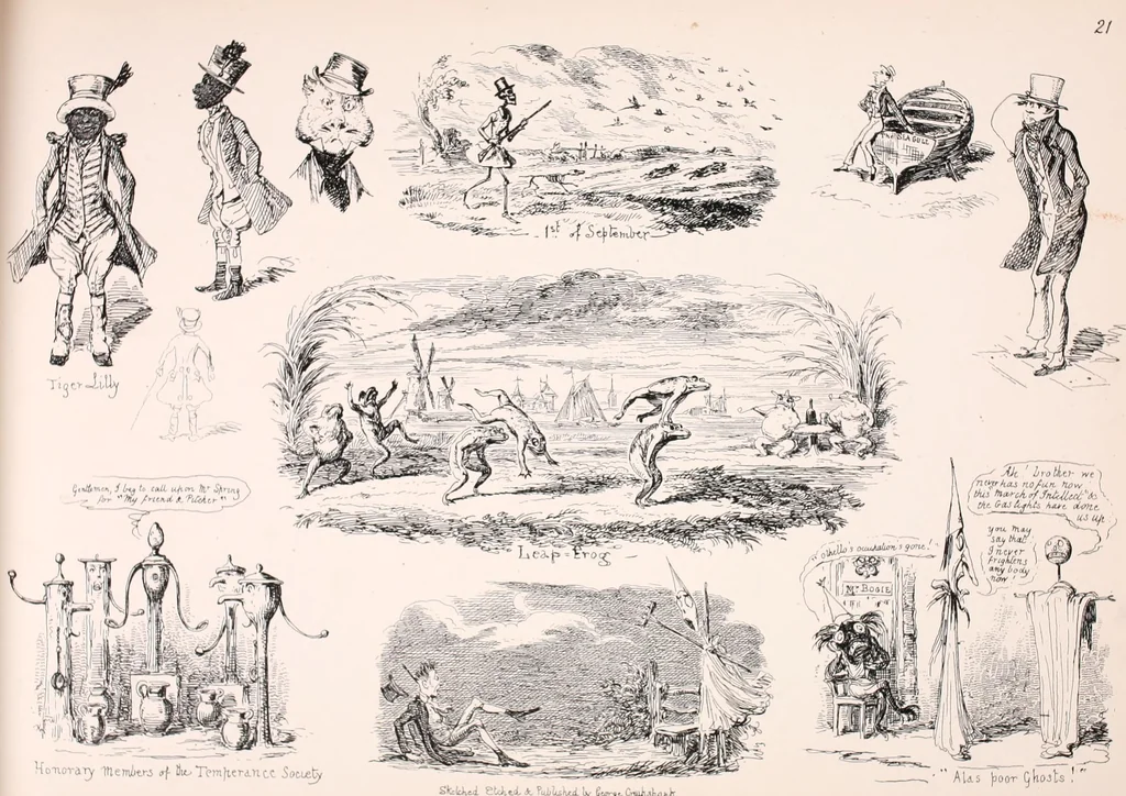 An illustration from My sketchbook : v. 1 Pentonville, 1834, leaf 46