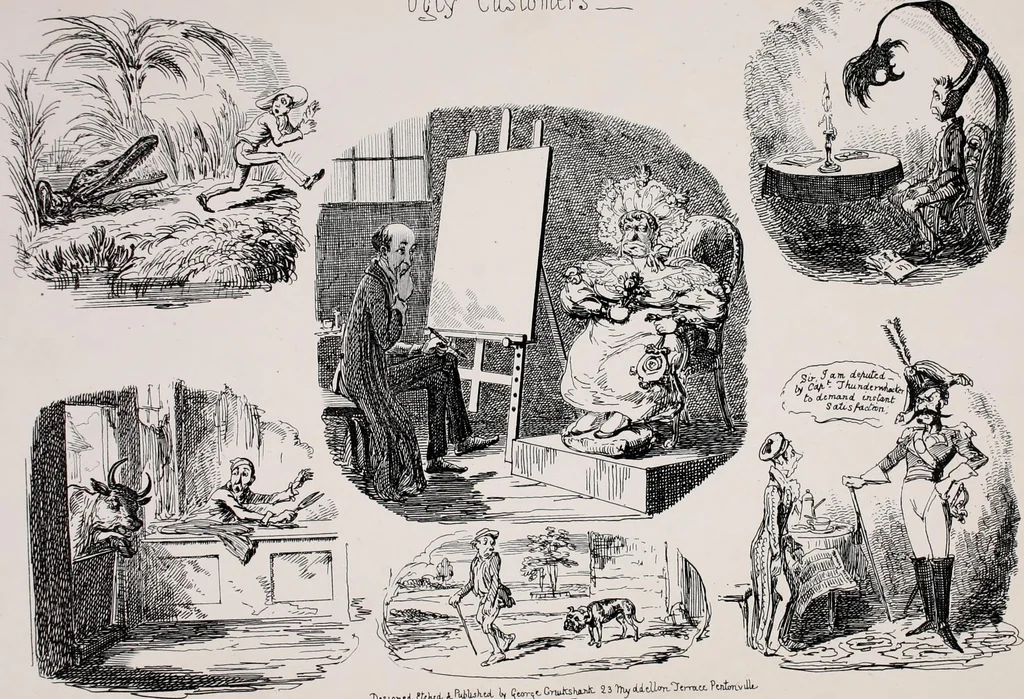 An illustration from My sketchbook : v. 1 Pentonville, 1834, leaf 58