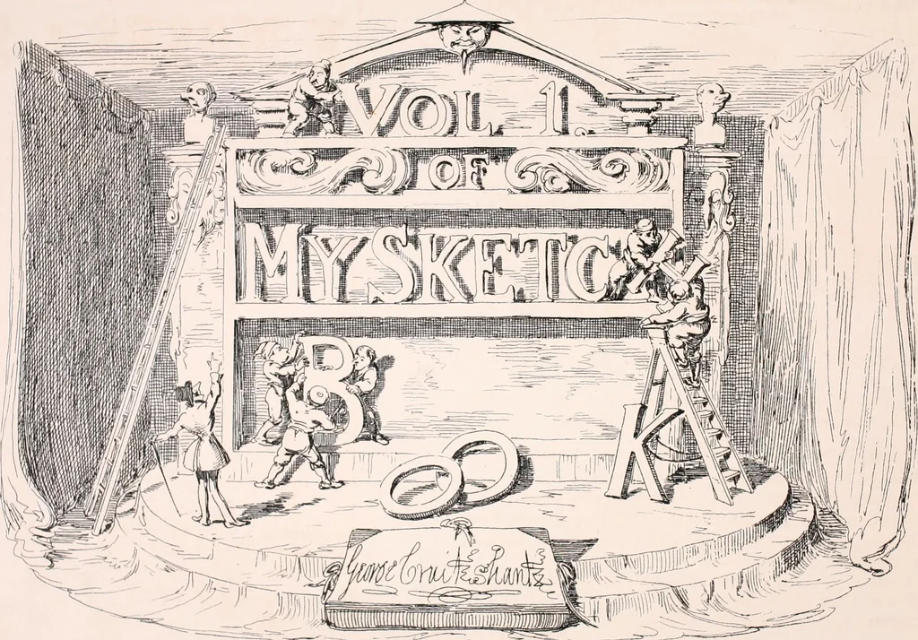 An illustration from My sketchbook : v. 1 Pentonville, 1834, leaf 6