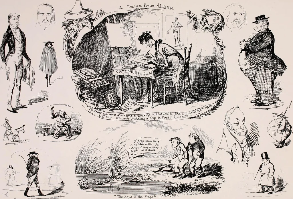 An illustration from My sketchbook : v. 1 Pentonville, 1834, leaf 60