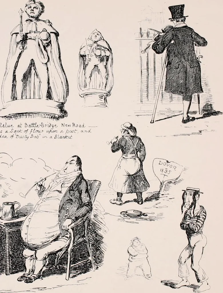 An illustration from My sketchbook : v. 1 Pentonville, 1834, leaf 68