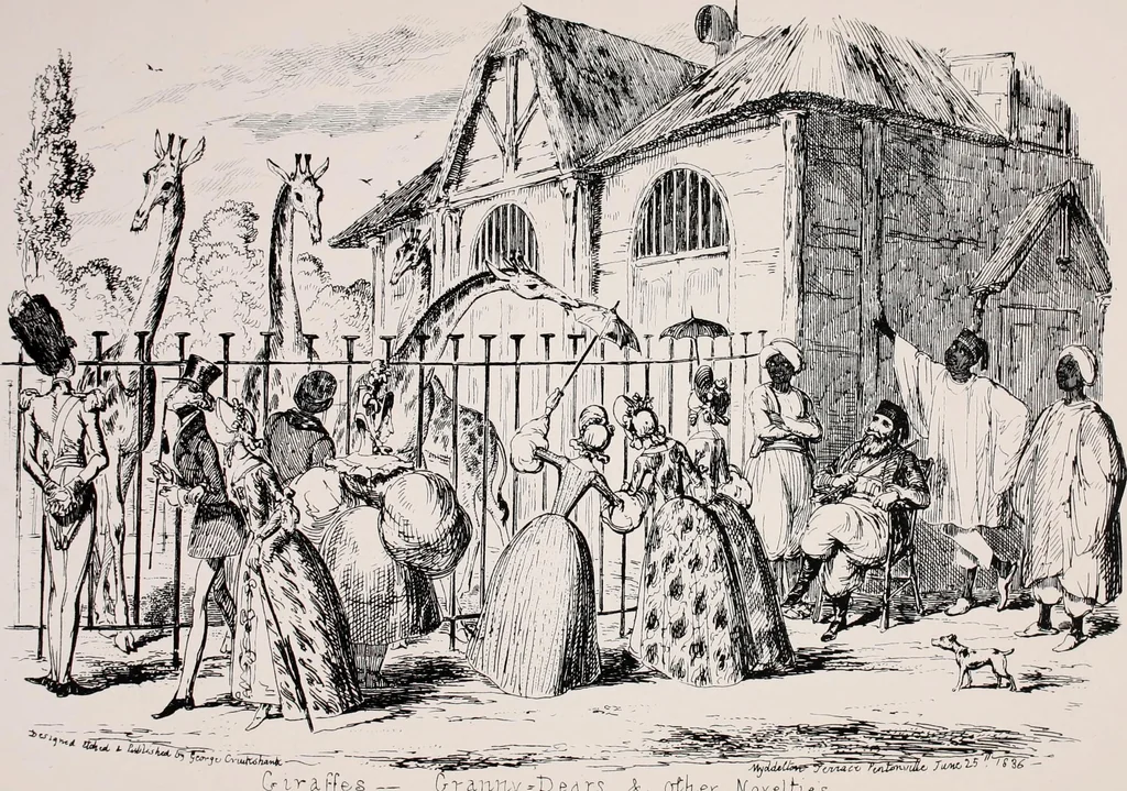 An illustration from My sketchbook : v. 1 Pentonville, 1834, leaf 74