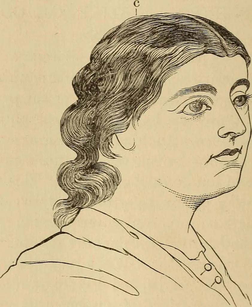 An illustration from The mysteries of the head and the heart explained : including an improved system of phrenology, a new theory of the emotions, and an explanation of the mysteries of mesmerism, trance, mind-reading, and the spirit delusion, 1875, leaf 123