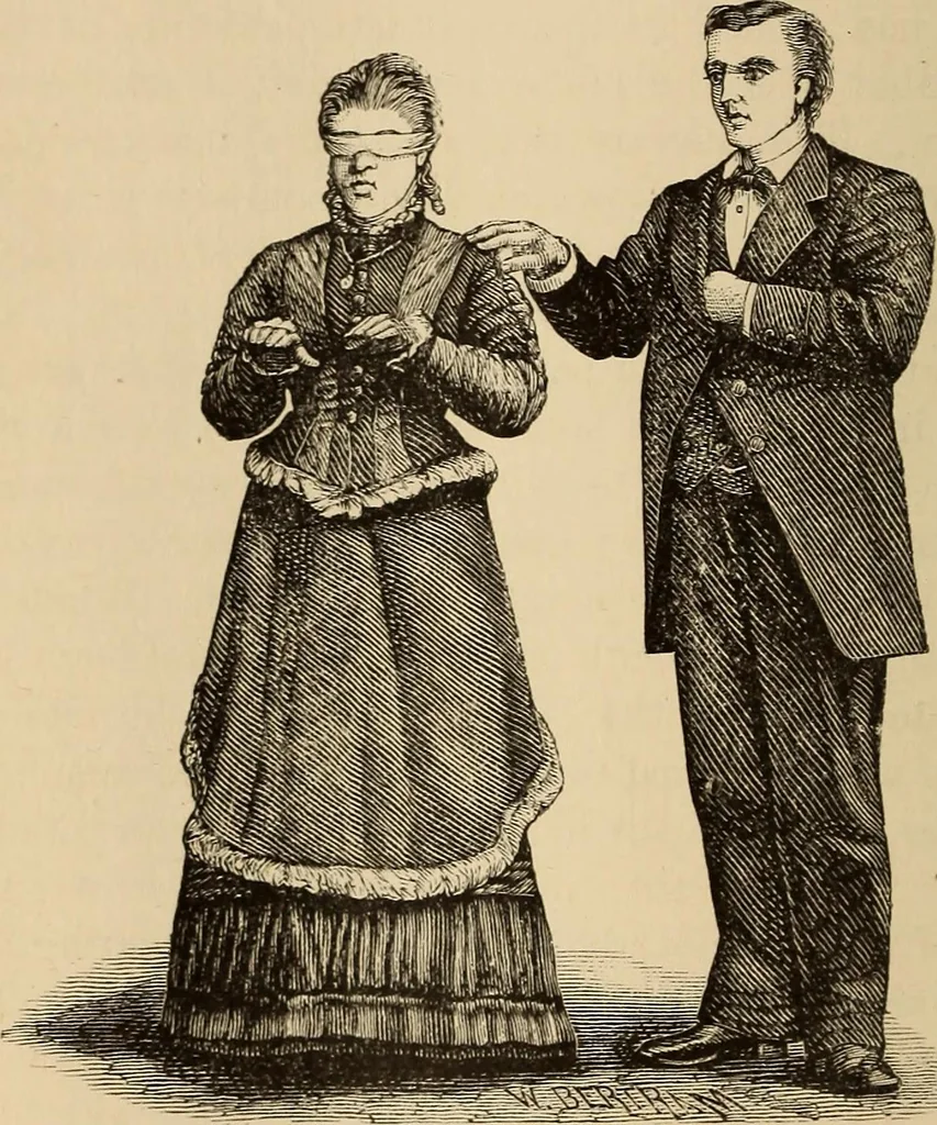 An illustration from The mysteries of the head and the heart explained : including an improved system of phrenology, a new theory of the emotions, and an explanation of the mysteries of mesmerism, trance, mind-reading, and the spirit delusion, 1875, leaf 327