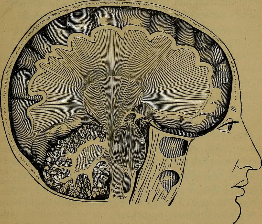 An illustration from The mysteries of the head and the heart explained: including an improved system of phrenology; a new theory of the emotions, and an explanation of the mysteries of mesmerism, trance, mind-reading, and the spirit delusion, 1881, leaf 188