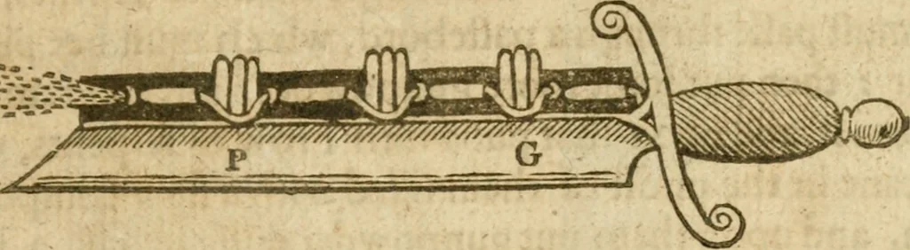 An illustration from The mysteryes of nature and art : conteined in foure severall tretises, the first of water workes, the second of fyer workes, the third of drawing, colouring, painting, and engrauing, the fourth of divers experiments, as wel serviceable as delightful, 1634, leaf 104