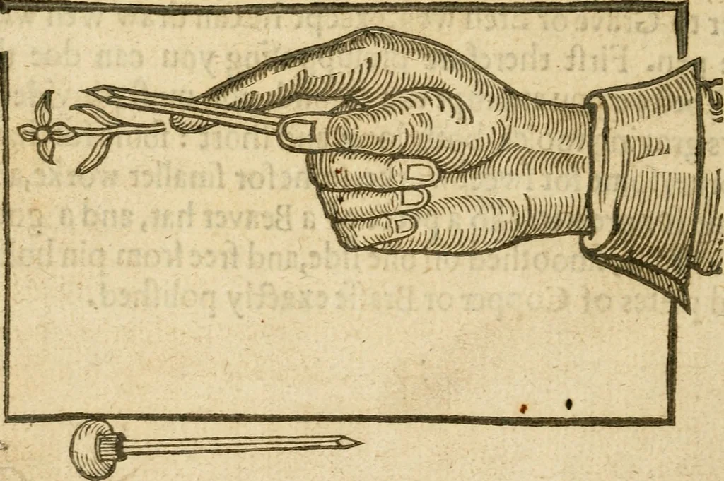 An illustration from The mysteryes of nature and art : conteined in foure severall tretises, the first of water workes, the second of fyer workes, the third of drawing, colouring, painting, and engrauing, the fourth of divers experiments, as wel serviceable as delightful, 1634, leaf 159