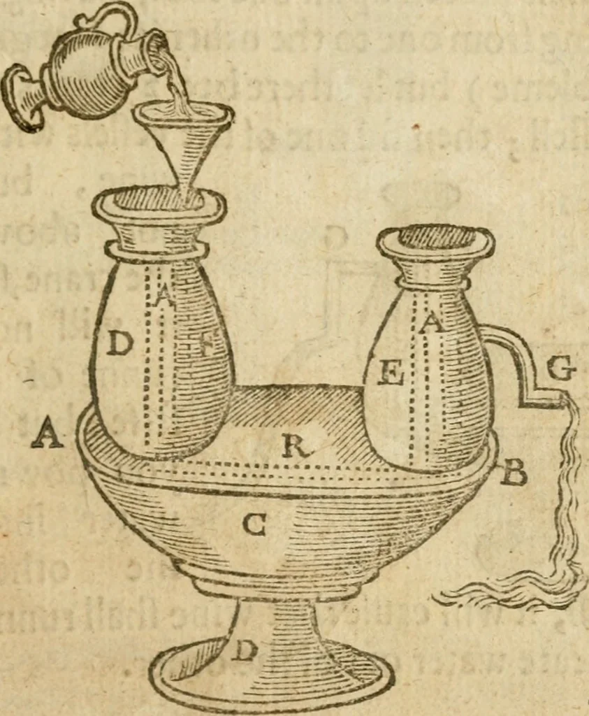 An illustration from The mysteryes of nature and art : conteined in foure severall tretises, the first of water workes, the second of fyer workes, the third of drawing, colouring, painting, and engrauing, the fourth of divers experiments, as wel serviceable as delightful, 1634, leaf 18