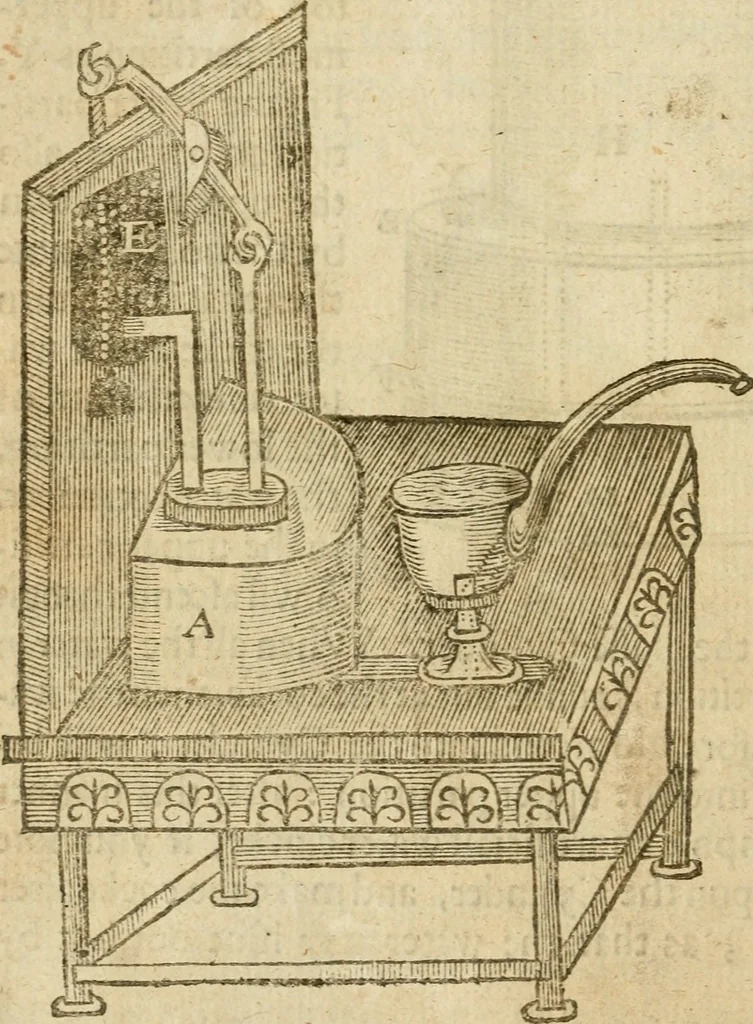 An illustration from The mysteryes of nature and art : conteined in foure severall tretises, the first of water workes, the second of fyer workes, the third of drawing, colouring, painting, and engrauing, the fourth of divers experiments, as wel serviceable as delightful, 1634, leaf 21