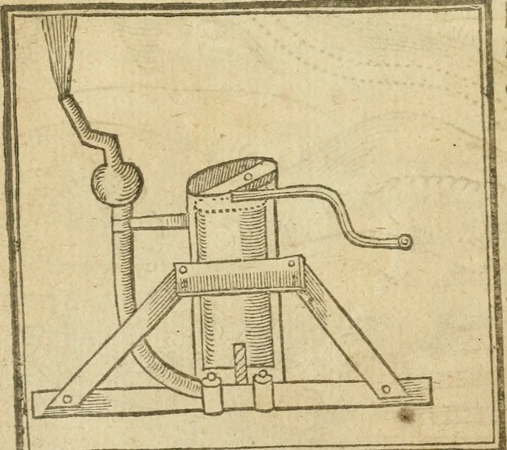 An illustration from The mysteryes of nature and art : conteined in foure severall tretises, the first of water workes, the second of fyer workes, the third of drawing, colouring, painting, and engrauing, the fourth of divers experiments, as wel serviceable as delightful, 1634, leaf 33