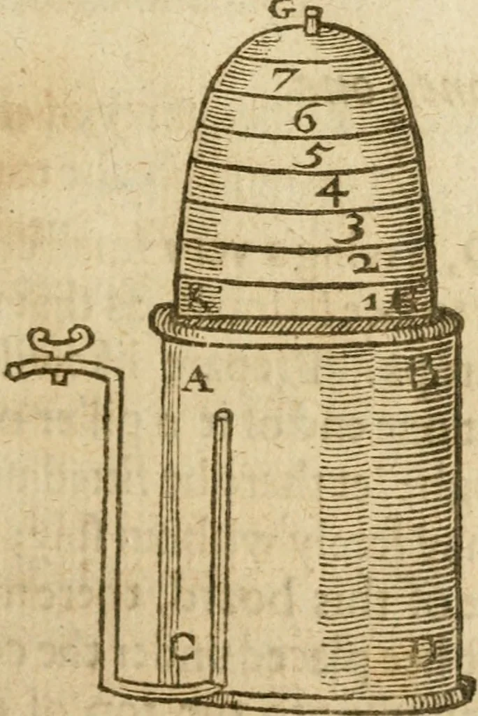 An illustration from The mysteryes of nature and art : conteined in foure severall tretises, the first of water workes, the second of fyer workes, the third of drawing, colouring, painting, and engrauing, the fourth of divers experiments, as wel serviceable as delightful, 1634, leaf 54