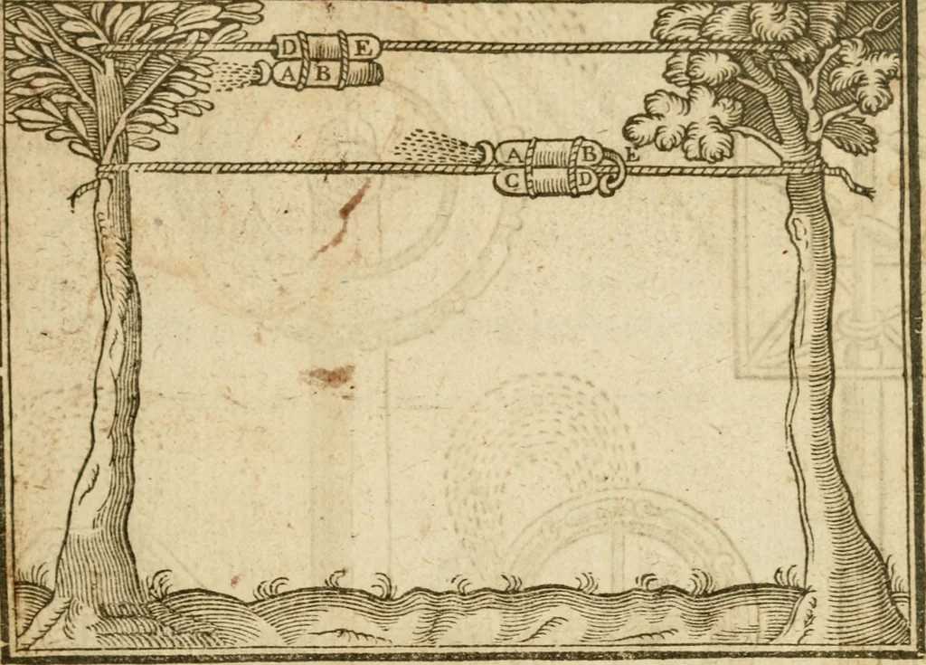 An illustration from The mysteryes of nature and art : conteined in foure severall tretises, the first of water workes, the second of fyer workes, the third of drawing, colouring, painting, and engrauing, the fourth of divers experiments, as wel serviceable as delightful, 1634, leaf 92