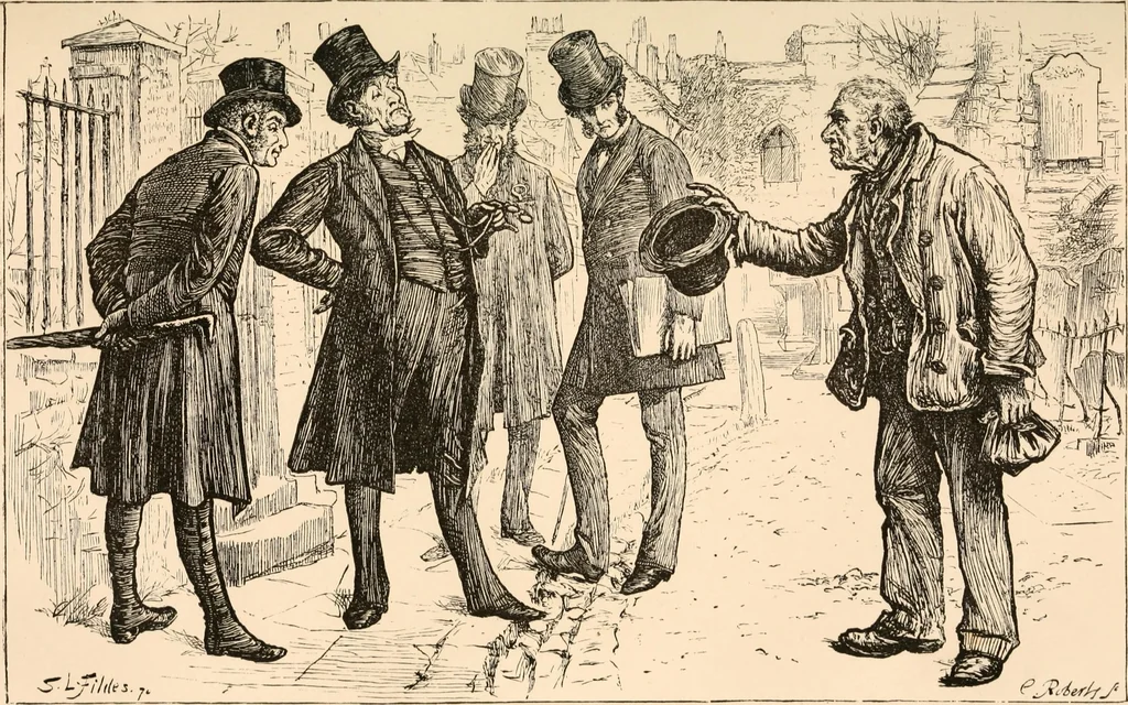 An illustration from The mystery of Edwin Drood, 1870, leaf 116