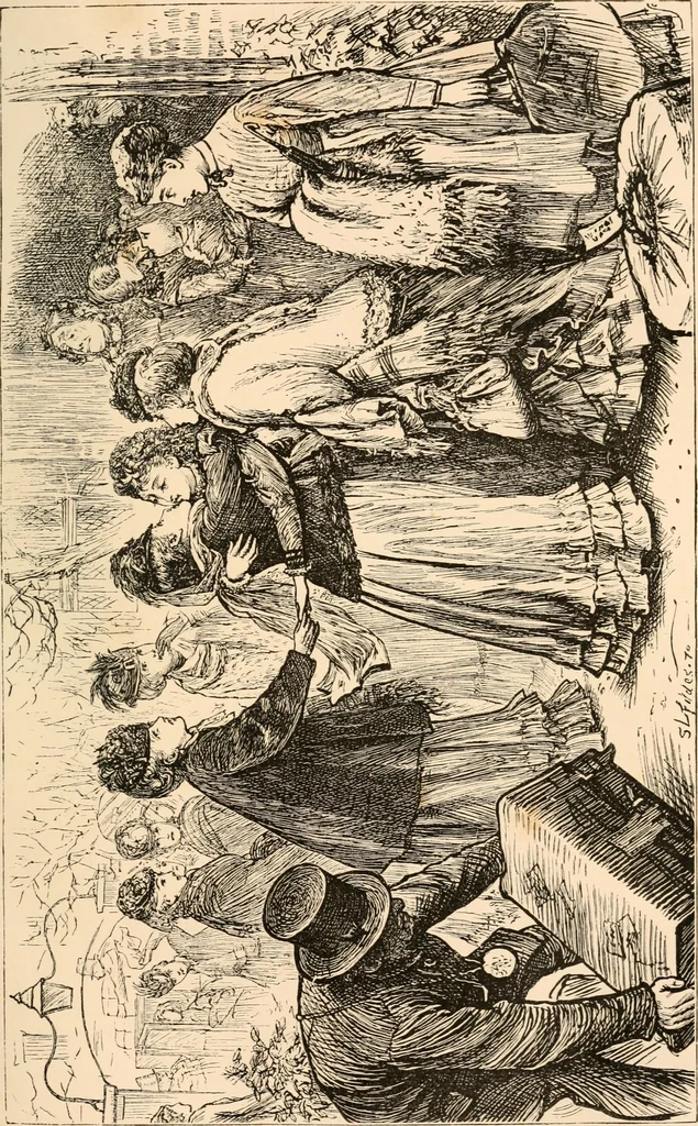 An illustration from The mystery of Edwin Drood, 1870, leaf 128